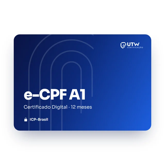 Certificado digital e-CPF A1 — ICP-Brasil