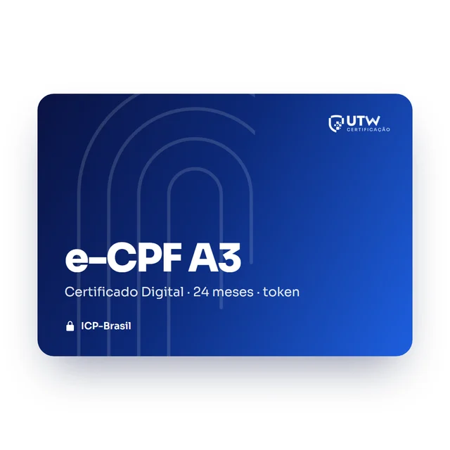 Certificado digital e-CPF A3 24 meses — ICP-Brasil